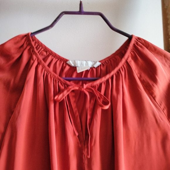 🌹The Quiet Luxury Collection🌹 H&M Brick Orange Peasant Blouse - Picture 13 of 17
